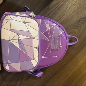 Geometric Purple and White Backpack
